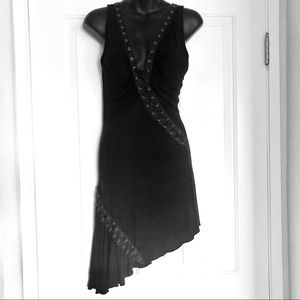 St. Tropez Jersey Tee Asymmetrical Mini Dress